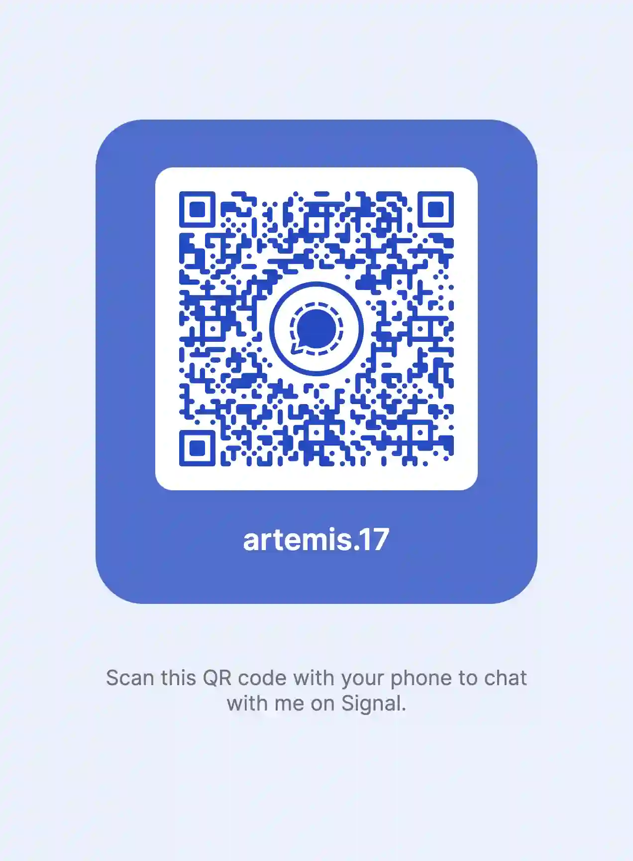 A Signal QR code.