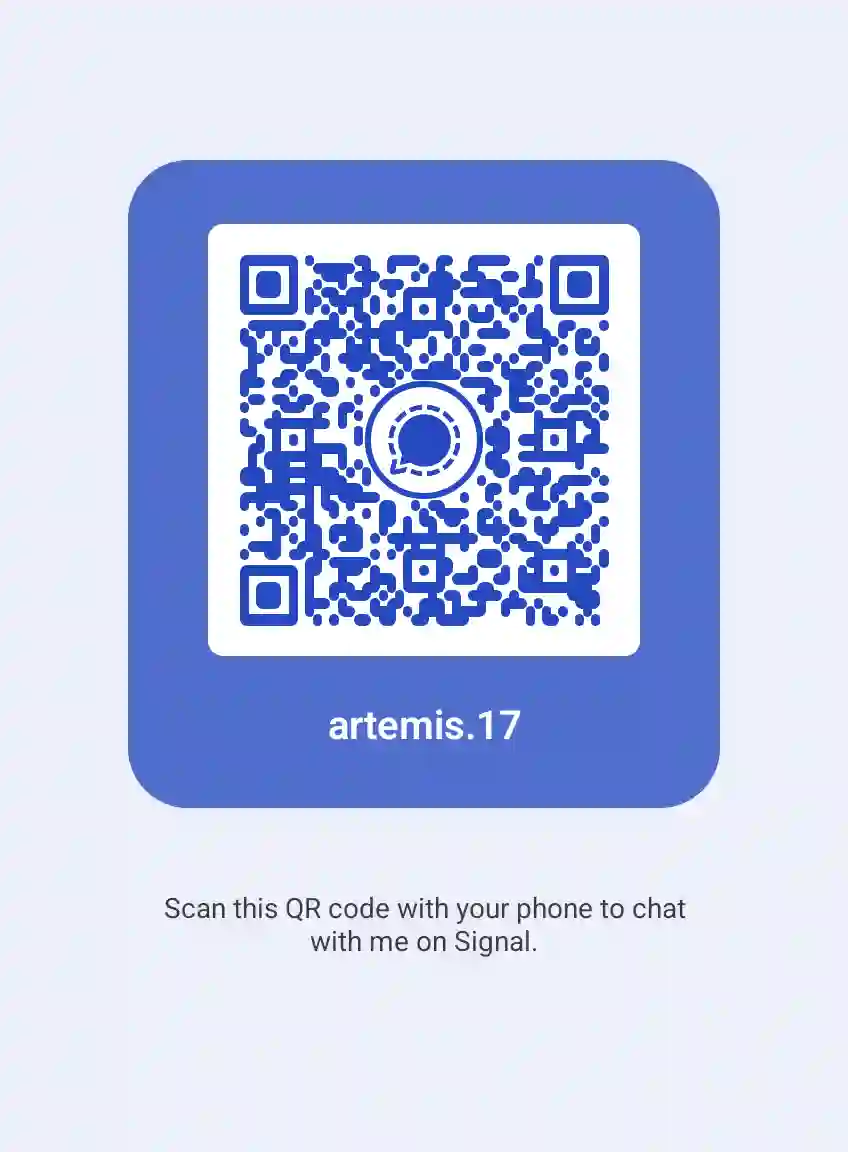 A Signal QR code.